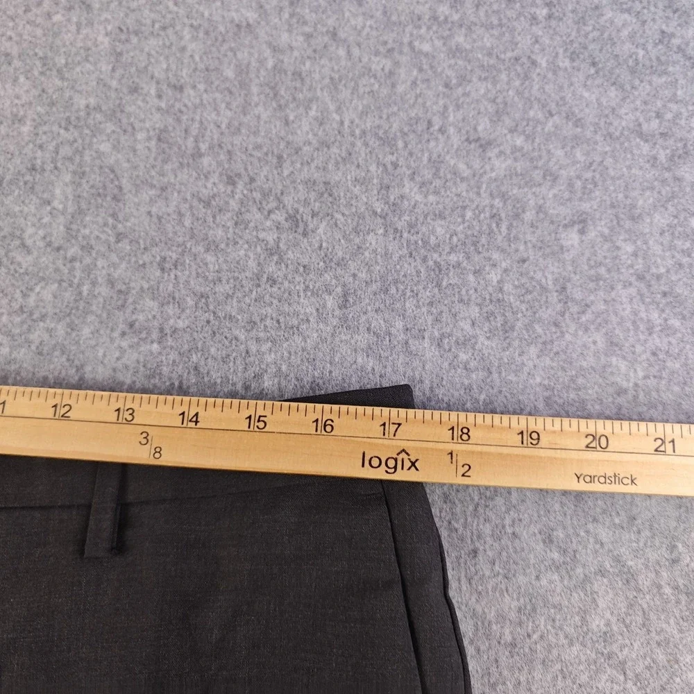 Banana Republic Dress Pants Mens 34x32 Modern Slim Fit 100% Wool Gray Flat Front